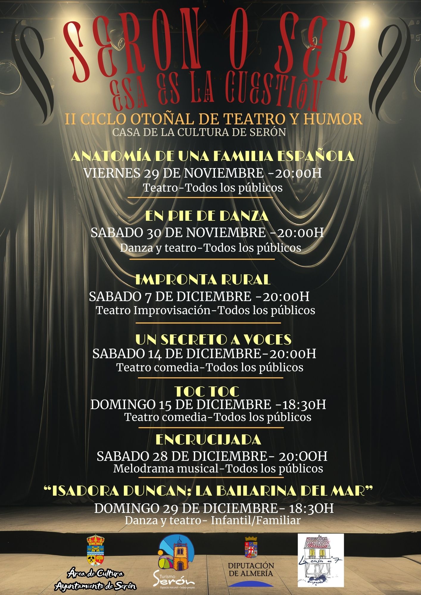 II CICLO OTOÑAL DE TEATRO Y HUMOR 